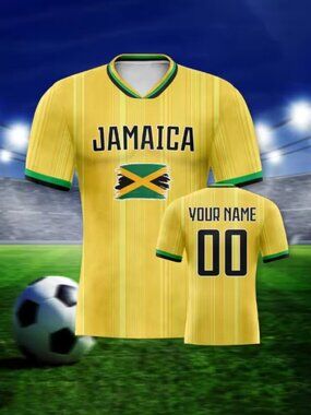 Jamaica National Team Style Soccer Jersey - Reggae Boyz Pride Football Shirt